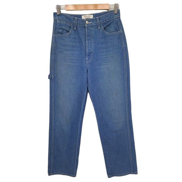 Reformation Womens Carpenters Blue Jeans High Rise Button Fly Size 26x27 - Picture 1 of 4